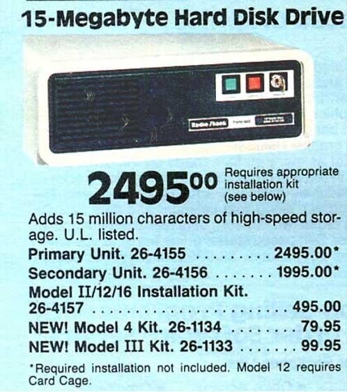 Super Expensive 15 Megabyte Hard Drive