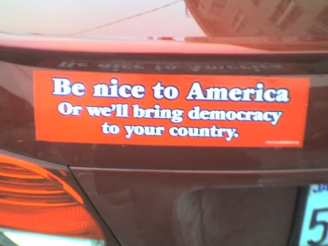 Be Nice to America Bumper Sticker