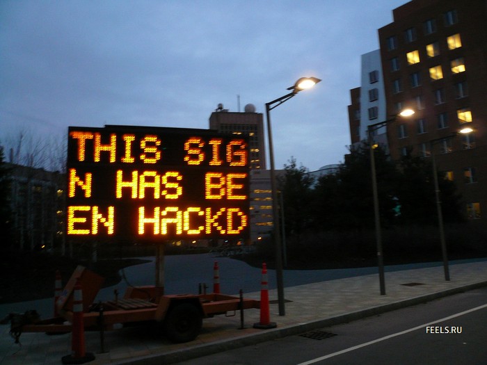 Hacked Highway Sign
