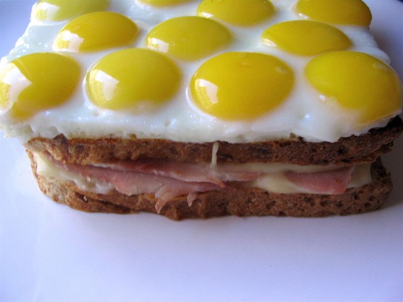 croque madame aux oeufs de caille